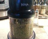 A picture of step 2 of Pesto cous cous with shrimp.