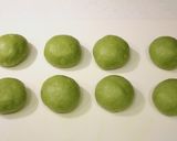 A picture of step 4 of Matcha and White Chocolate Buns Bread Machine Version.