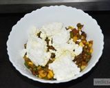 A picture of step 8 of Moong dal (lentil) and chickpea roll (chila).