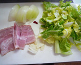 A picture of step 1 of Simple Spring Cabbage & Bacon Soup Pasta.