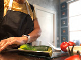 Calabacín relleno en papillote