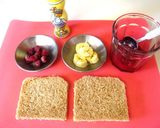 A picture of step 1 of Fruity Hot Sandwich.