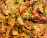 A picture of step 4 of Protein packed fried cabbage.