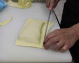 A picture of step 8 of Salmon Wellington.
