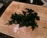 A picture of step 1 of Boiled spinach and tofu dumplings.