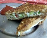 A picture of step 2 of Cheesy veg Mayonnaise sandwich.