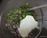 A picture of step 2 of Oats Chilla.