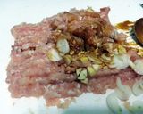 A picture of step 1 of Chicken With Bacon Mini Burger In Hoisin Sauce.
