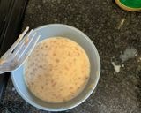 A picture of step 1 of Peanut Butter Flapjacks for 1.