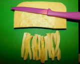 A picture of step 6 of Vegan Burmese Shan Tofu (chickpea tofu).