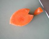 A picture of step 3 of Flower Petal Shaped Carrot Slices (for Garnish).