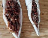 Foto del paso 5 de la receta: Pescadilla crujiente rellena de bacon y cebolla al vino tinto