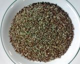A picture of step 4 of Baked Rosemary, Almond and Flax Seed Encrusted Salmon with French Walnut Vinagrette.