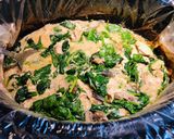 A picture of step 8 of Crockpot Mushroom 🍄 Chicken 🐔 with Spinach.