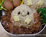 A picture of step 9 of Fall Bento with Mr. Chestnut and Friends.