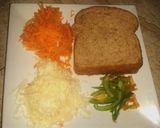A picture of step 1 of Cheesy Veggie Sandwich.
