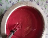 A picture of step 3 of Heart shape red velvet cake.