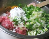 A picture of step 2 of Ginger Fried Pork Meatballs.