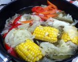 A picture of step 1 of Spicy Vegetarian Soup.