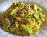 A picture of step 4 of Avocado Cream Pasta with Umeboshi Pickled Plums.