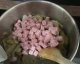 Une image de l'étape 2 de Tarte endives quenelles jambon champignons au fromage de chèvre.
