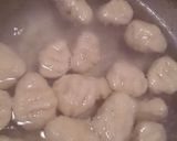 A picture of step 2 of Taro Root "Hittsumi" Gnocchi with Sesame Sauce.