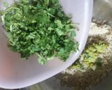 A picture of step 1 of Green peas and brown rice croquettes.