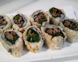A picture of step 5 of Yakiniku California Rolls.