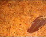 A picture of step 5 of Brown pulao.