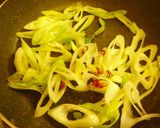 A picture of step 2 of Butter Stir-Fried Chikuwa with Shio-Konbu.
