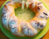 A picture of step 15 of Fluffy Powdered Snow Christmas Bread Wreath.