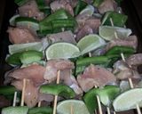 A picture of step 6 of Grilled cilantro lime chicken kabobs.