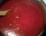 A picture of step 2 of simple sauce pasta.