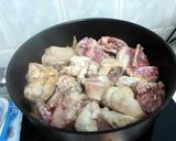 A picture of step 1 of Dark Caramelized Ginger Chicken.