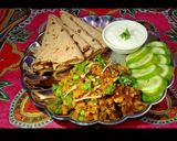 A picture of step 11 of Highway Dhaba style fried Mong Dal.