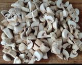 A picture of step 1 of Mushroom potato biryani.
