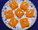 A picture of step 4 of Nariyal Pak (Coconut Fudge).