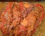 Фото кроку 5 до Мясо, запечённое в духовке с сыром и помидорами.