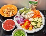 A picture of step 1 of Mixed Vegetable Stew.