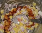 A picture of step 2 of Cheesy corn sandwich.