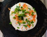 A picture of step 4 of Oats vegetable uttapam.