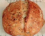 Foto langkah ke 21 dari resep Wijen Jinten Hitam Chili Flakes Cheese Sourdough Bread (Open Bake Method).