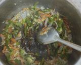 A picture of step 2 of Mutton chilli with gravy.