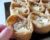 A picture of step 11 of Inari Sushi with Minced Meat and Bamboo Shoots.