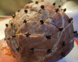 A picture of step 1 of Honey Orange Glazed Ham.