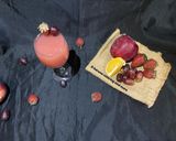 A picture of step 5 of Soga drink (strawberry, Orange, grapes and Apple)🍓🍊🍒🍎.