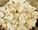 A picture of step 1 of Aloo Gobi Matar (Potato, Cauliflower, and Pea Curry).
