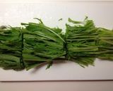 A picture of step 2 of Healthy & Easy Side Dish with Mizuna and Pork.