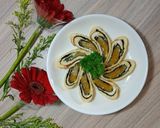 Hình bước làm 3 của món Trứng cuộn phô mai