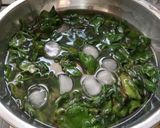 A picture of step 1 of Palak Paneer/ cottage cheese in spinach sauce.